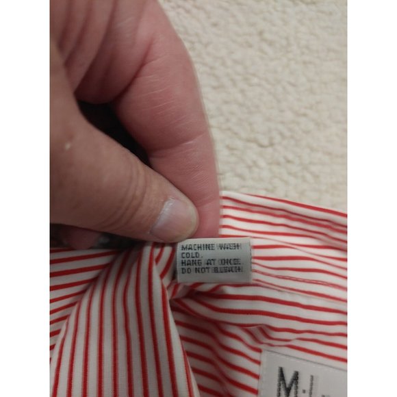 Mili Designs Button Up Shirt Women's M Red Striped Christmas Embroidered - Picture 11 of 15
